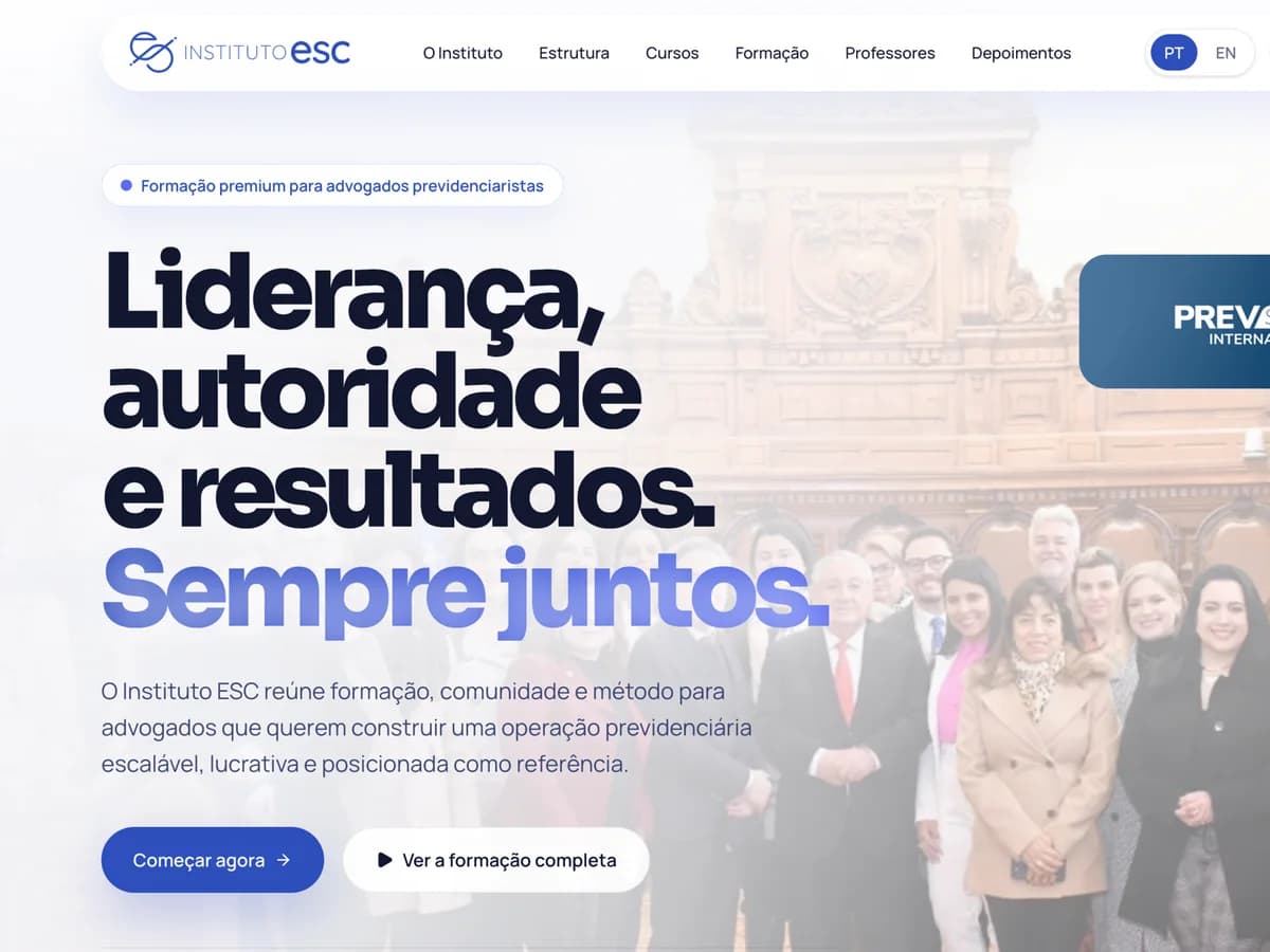 Instituto ESC — Site e sistema acadêmico